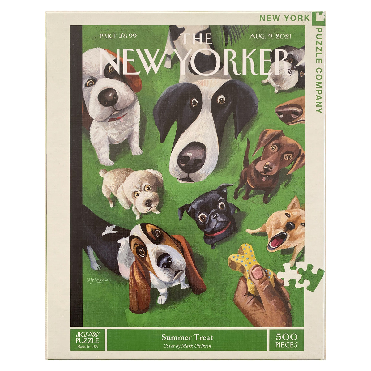 Photo of box of Summer Treat New York Puzzle Company puzzle. Art by Mark Ulriksen.