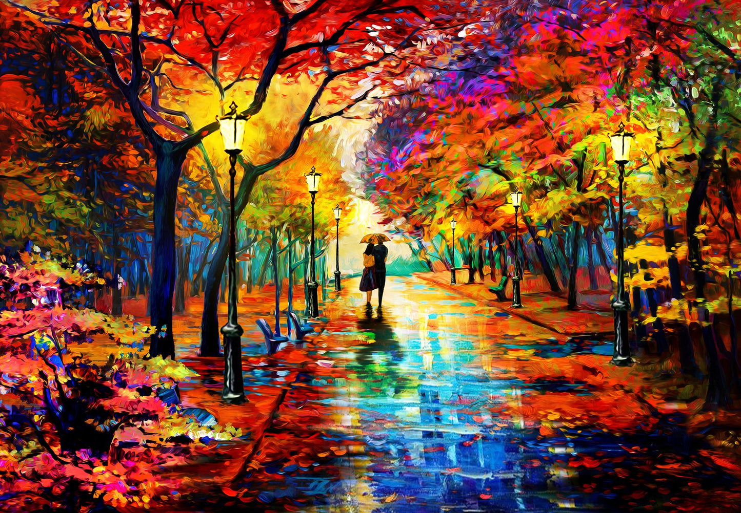 Funbox Holiday Autumn Nights 1000 Jigsaw Puzzle