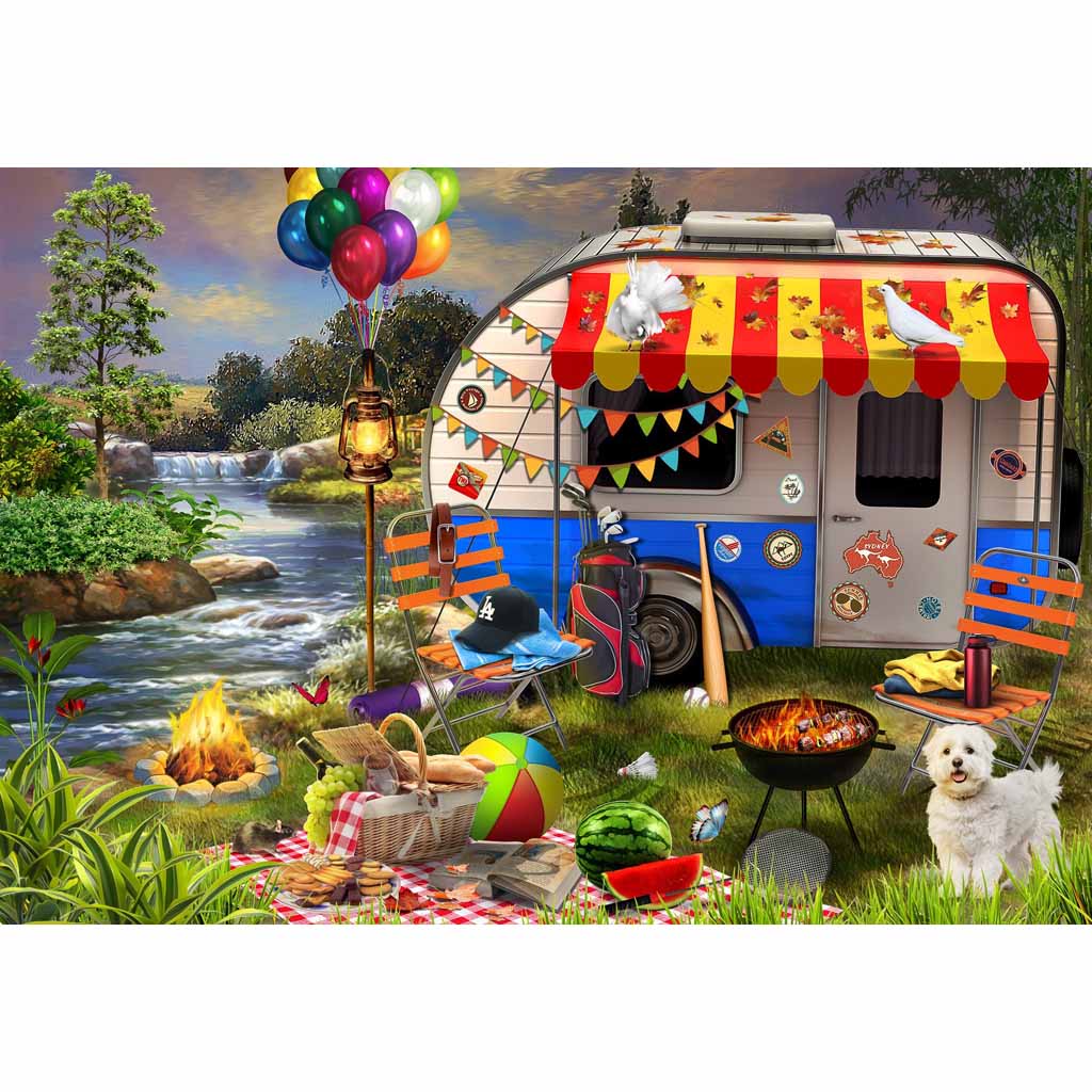 Holiday Days Caravanning 500 Piece Jigsaw Puzzle