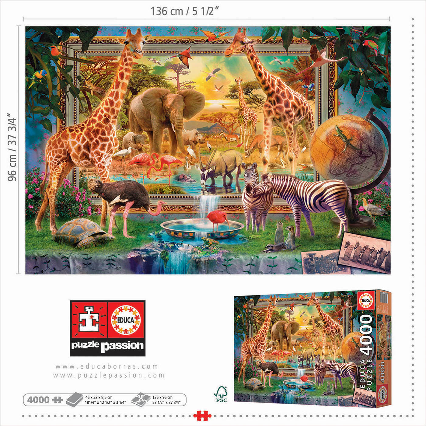 savana coming to life educa puzzle details