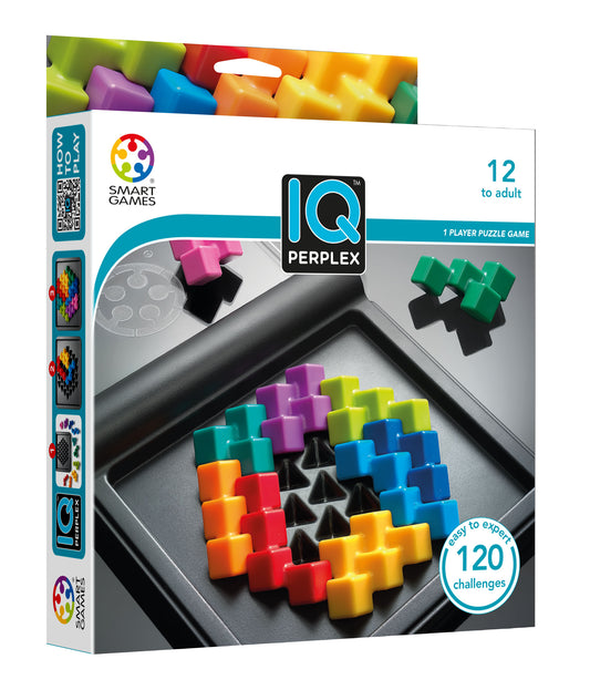 Photo of box of IQ Perplex mind puzzle by Smart Games.