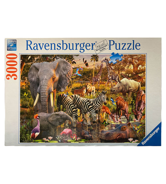 Photo of box of African Animal World Ravensburger Puzzle.