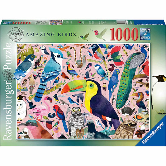 Photo of box of Amazing Birds Ravensburger Puzzle.