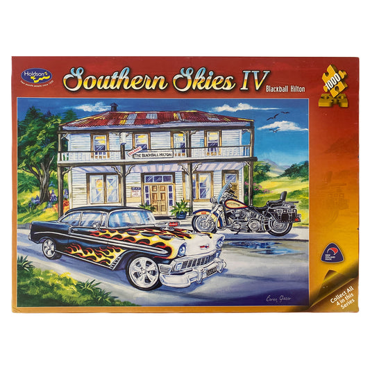 Photo of box of Blackball Hilton Southern Skies IV Holdson puzzle.