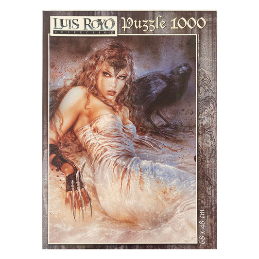 Photo of box of Dreams Educa puzzle with art by Luis Royo.