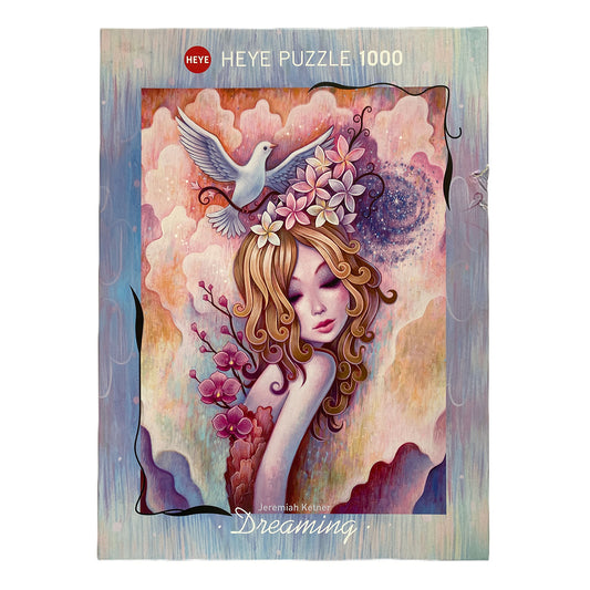 Photo of front of box of Spirals by Jeremiah Ketner HEYE puzzle.