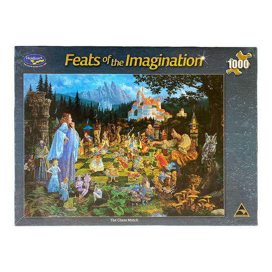 Photo of box of The Chess Match James C Christensen Holdson Puzzle