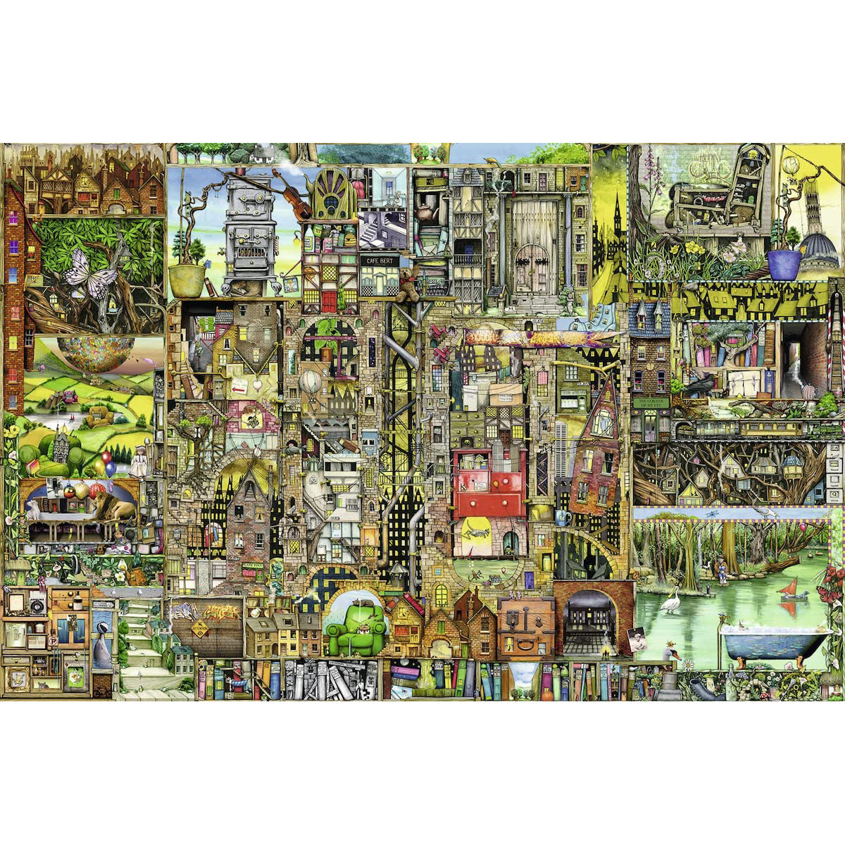 bizarre town colin thompson ravensburger 5000 puzzle