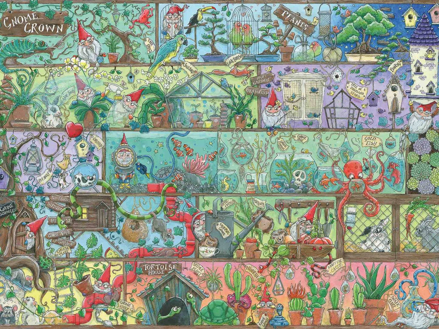 Ravensburger Gnome Grown 1500 Piece Jigsaw Puzzle High Quality Buy or Rent