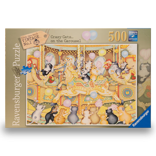 crazy cats on the carousel vintage no 1 puzzle