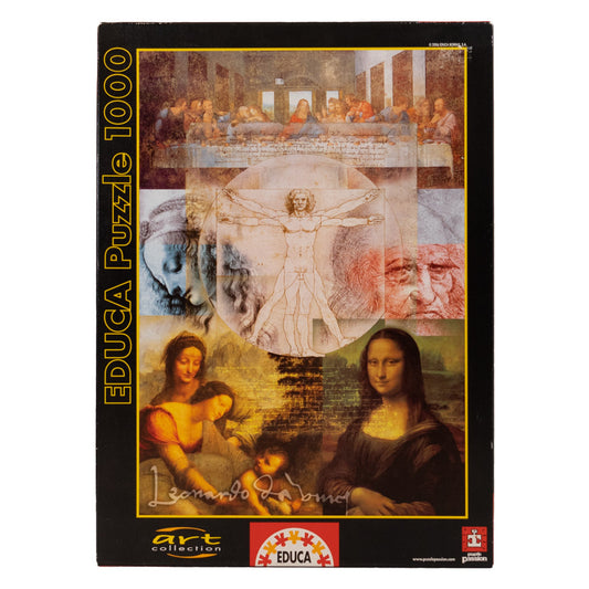 Photo of box of Da Vincis World puzzle by Educa.