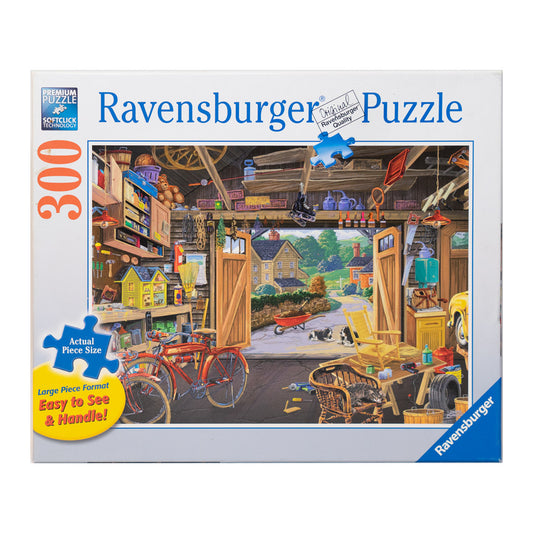 Photo of box of Grandpas Garage Ravensburger puzzle.