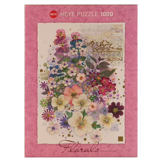 Photo of box of Pink Creation Florals HEYE puzzle by artist Jane Crowther.