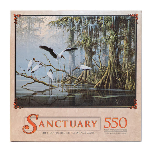 Photo of lid of Sanctuary 550 piece puzzle by MB.