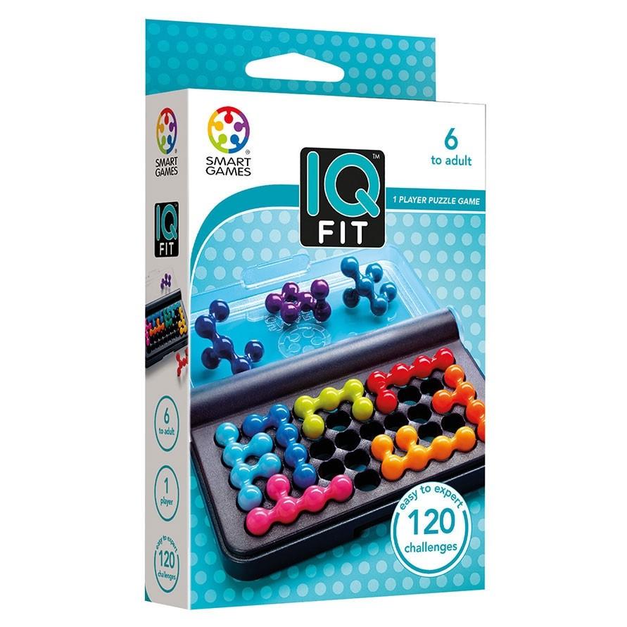 Photo of box of IQ Fit mind puzzle by Smart Games