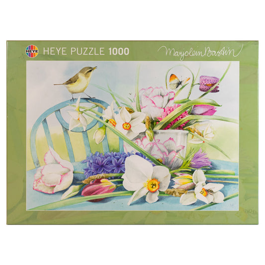 Photo of box of Spring HEYE puzzle by Marjolein Bastin.