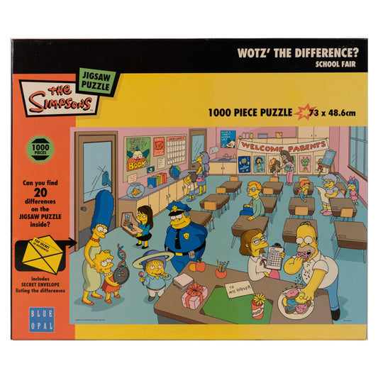 Photo of box of The Simpsons School Fair Blue Opal puzzle.