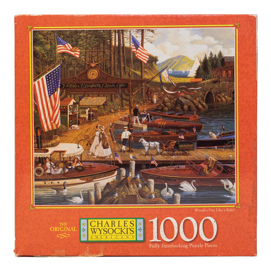 Photo of box of Wooden You Like a Ride Wysocki puzzle by MB.